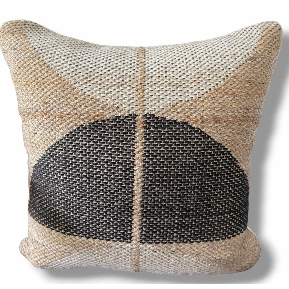 West Elm Half Circle Indoor Outdoor Pillow New 18 X 18” NEW